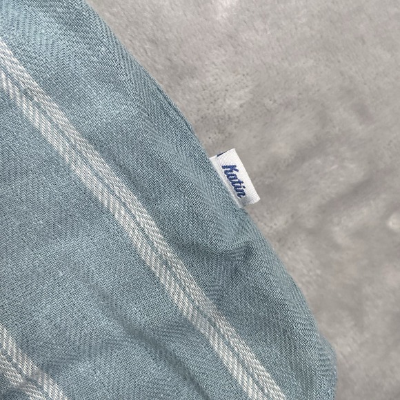 Katin Shirt men's XL Button Up Striped Short Sleeve Casual Chest Pocket Beach - Picture 6 of 11